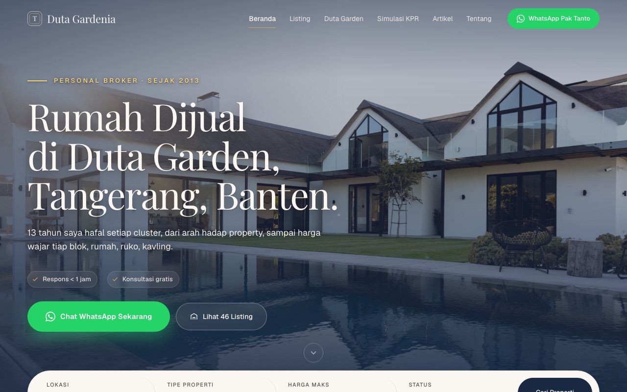 Duta Gardenia, broker properti Duta Garden Tangerang