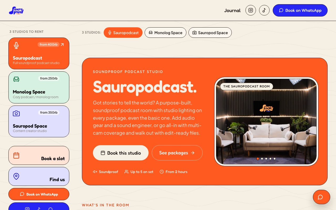 Sauropod, studio podcast Gading Serpong